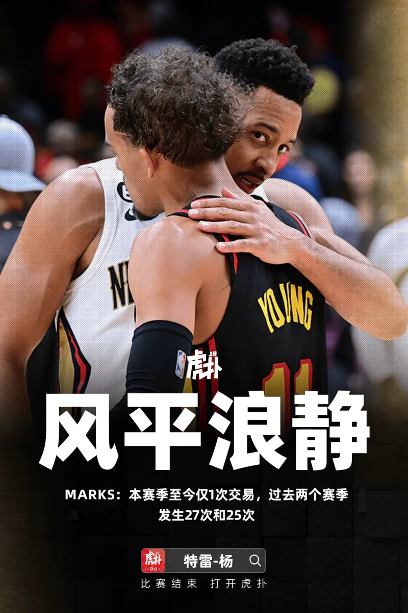 乐鱼app-Marks：本赛季至今仅1次交易，过去两个赛季发生27次和25次